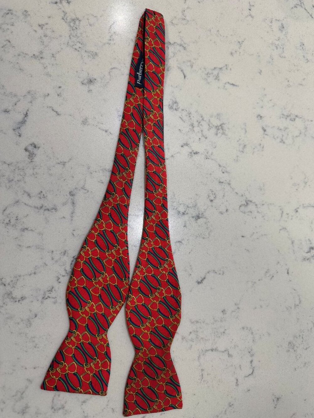 Authentic Burberry Silk Self-Tie Bow Tie